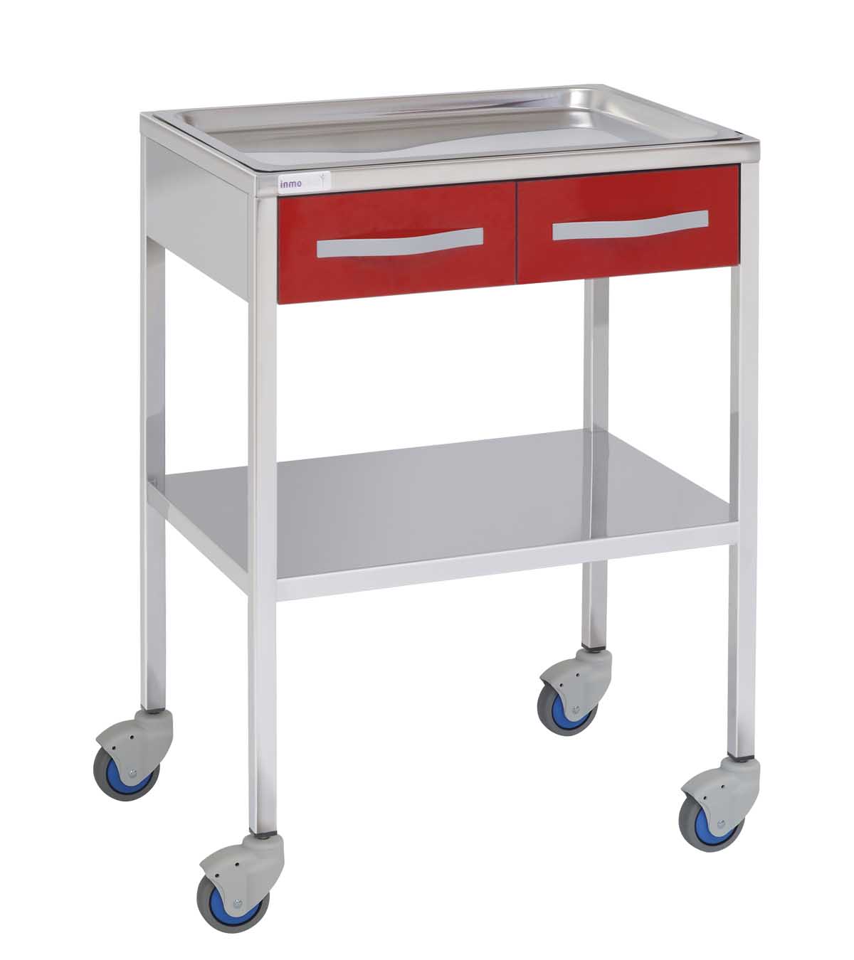 mesa auxiliar para quirofano con cajones